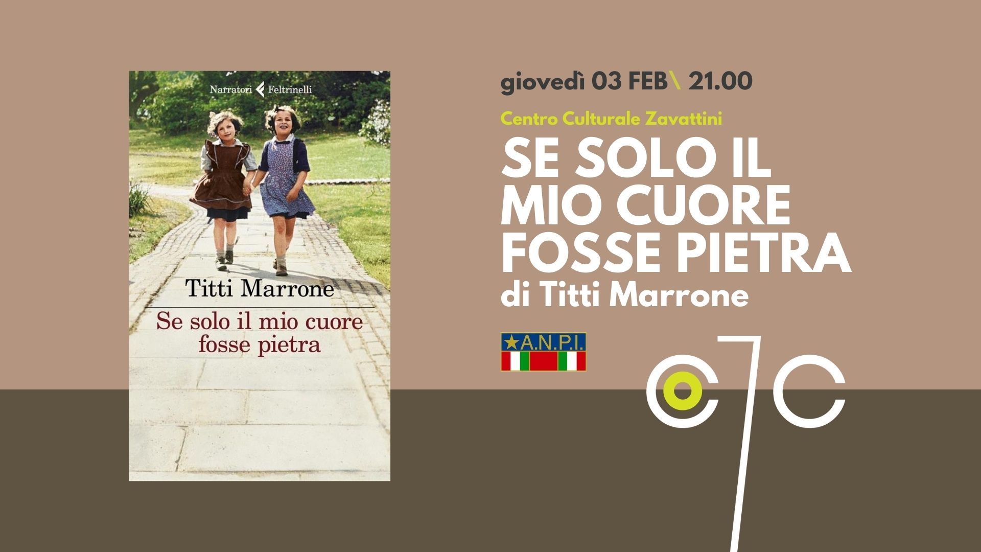 03.02.2022 SE SOLO IL MIO CUORE FOSSE PIETRA di Titti Marrone / Presentazione del libro e